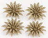 Deco bloemen met glitters - 4 stuks
