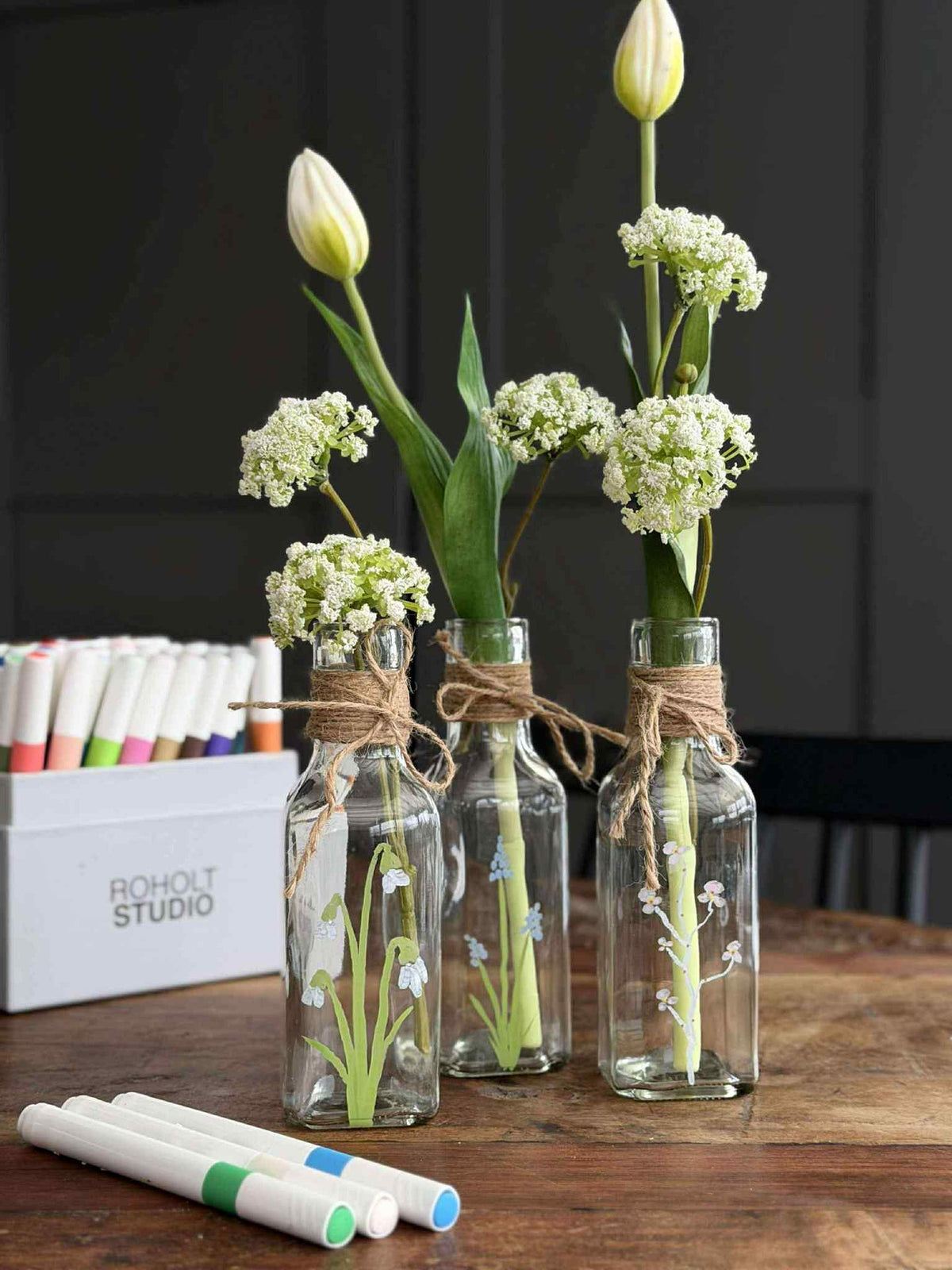 Fles met koord 16cm