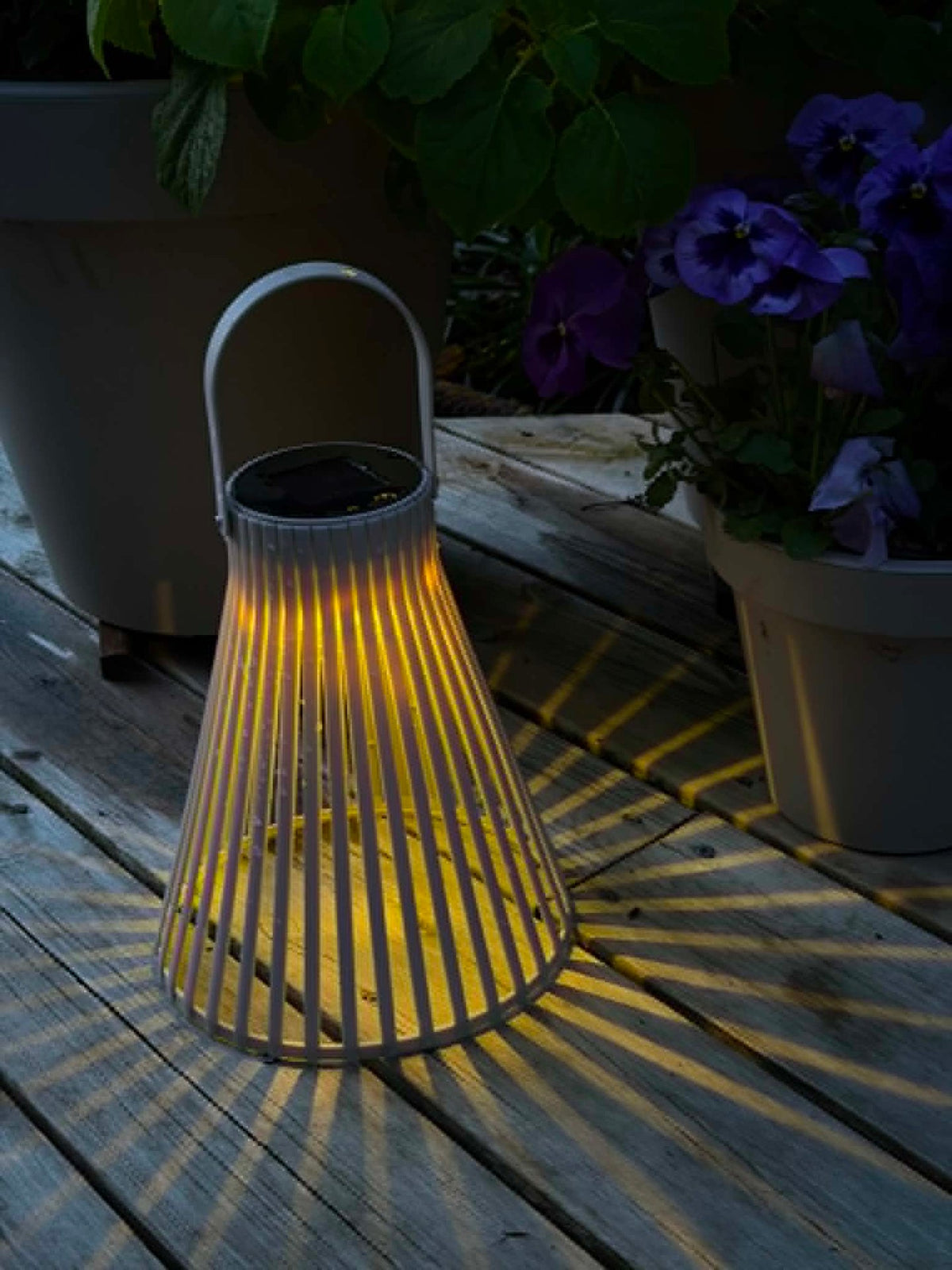 Lantaarn Emily solar 24 cm - Meerdere kleuren