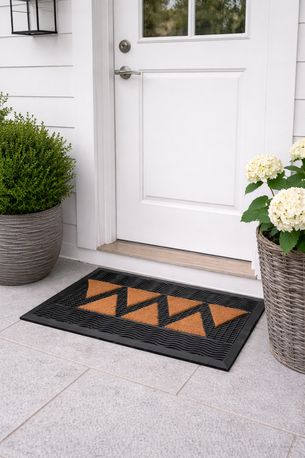 Deurmat - Rubber en kokos ZIG ZAG 45x75