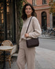 Elegante crossover -  Donkerbruin – kalfsleren leer
