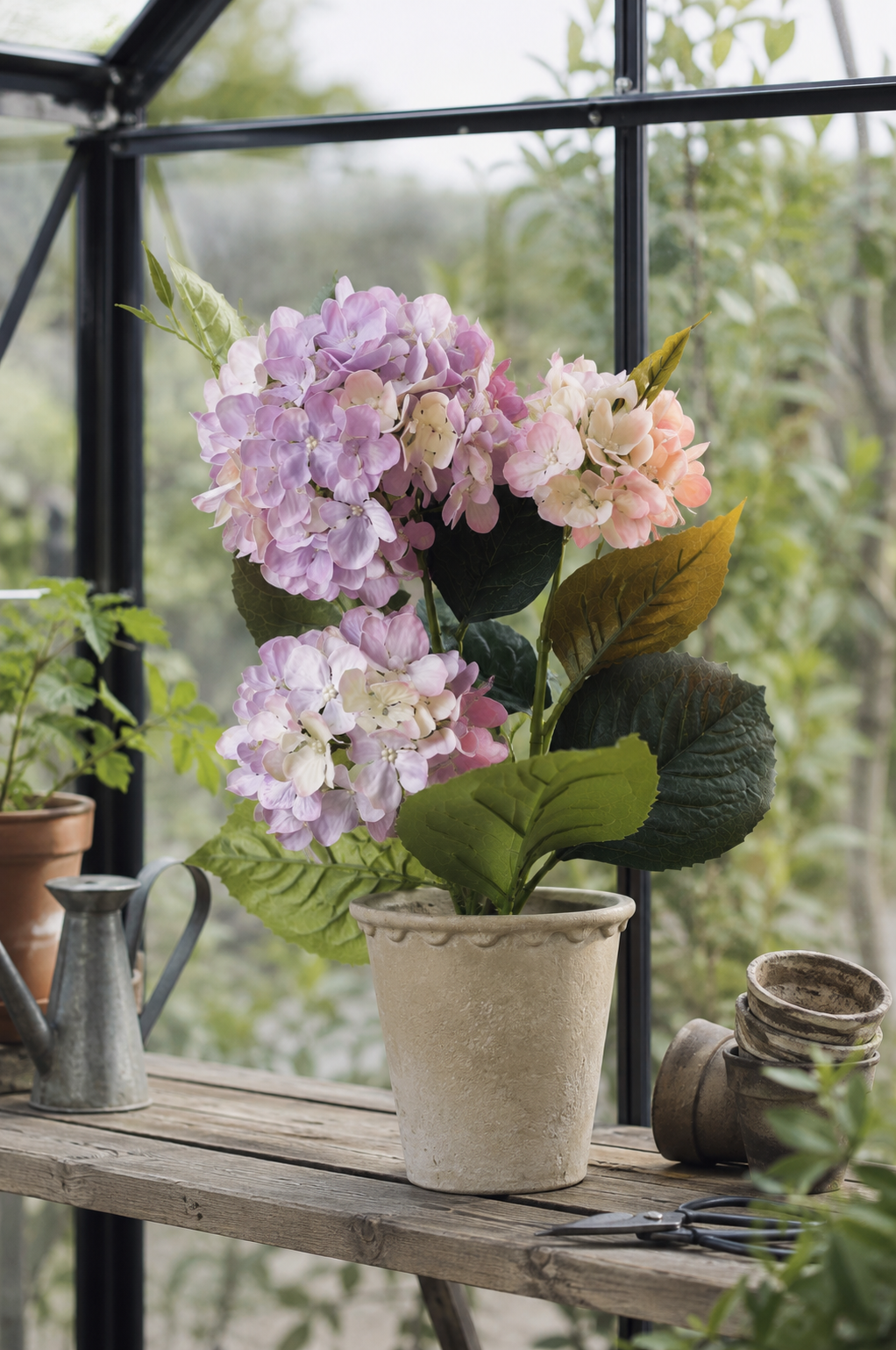 Hortensia in pot - Lila