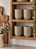 Set steengoed mokken van 4 stuks - Beige