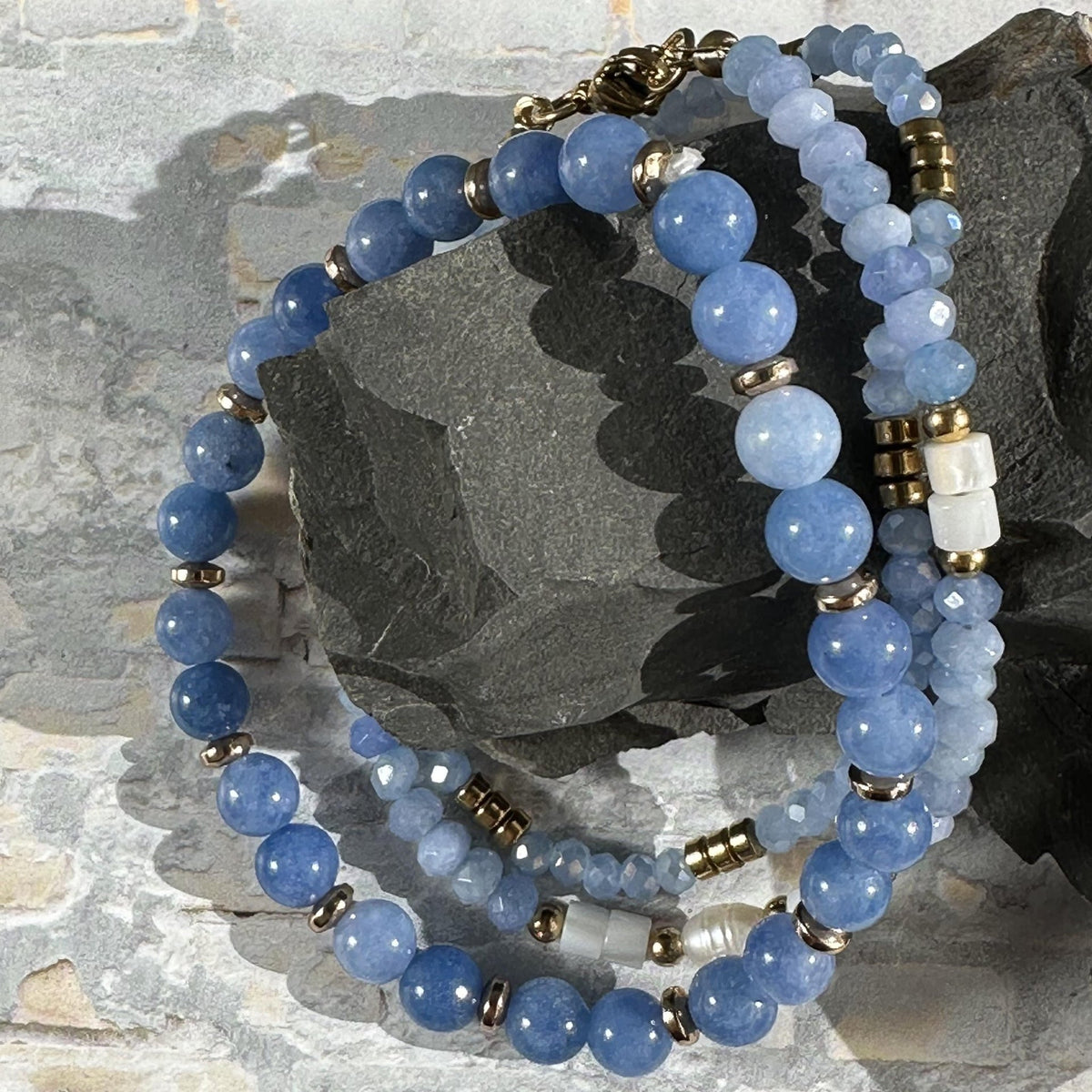 Armbånd GISELE Blue – Sæt med 3 stk - VIAMAJA.DK