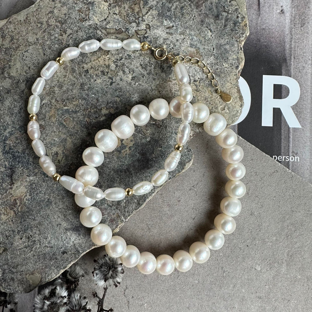 Armbånd Isla - Sæt af 2 armbånd 18K forgyldt - VIAMAJA.DK