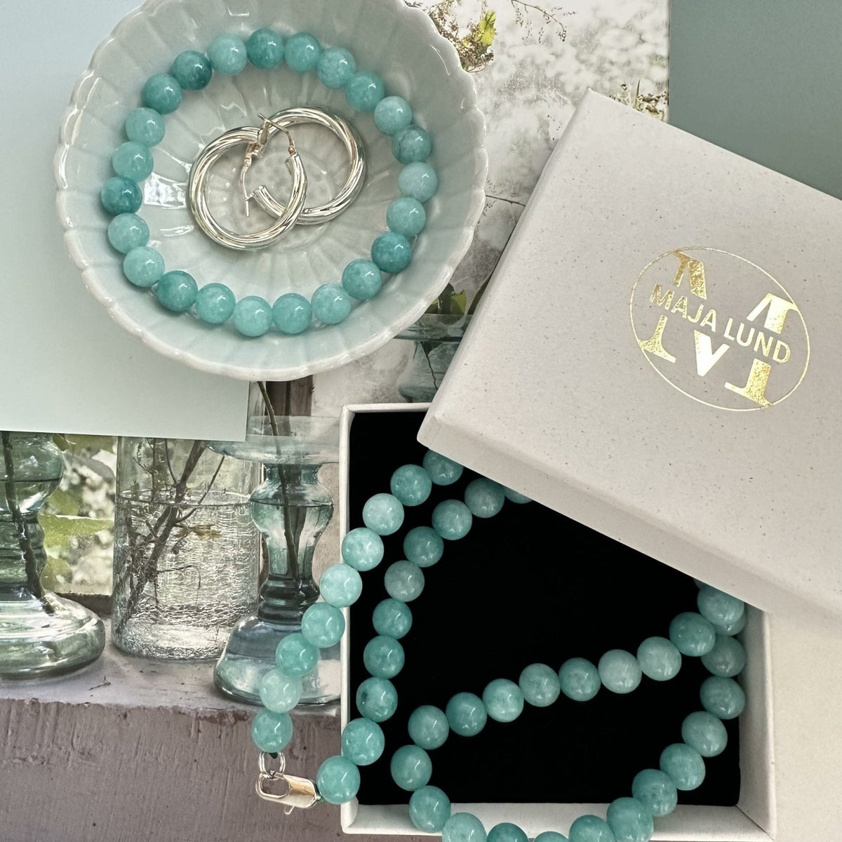 Armbånd Mary Aqua - VIAMAJA.DK