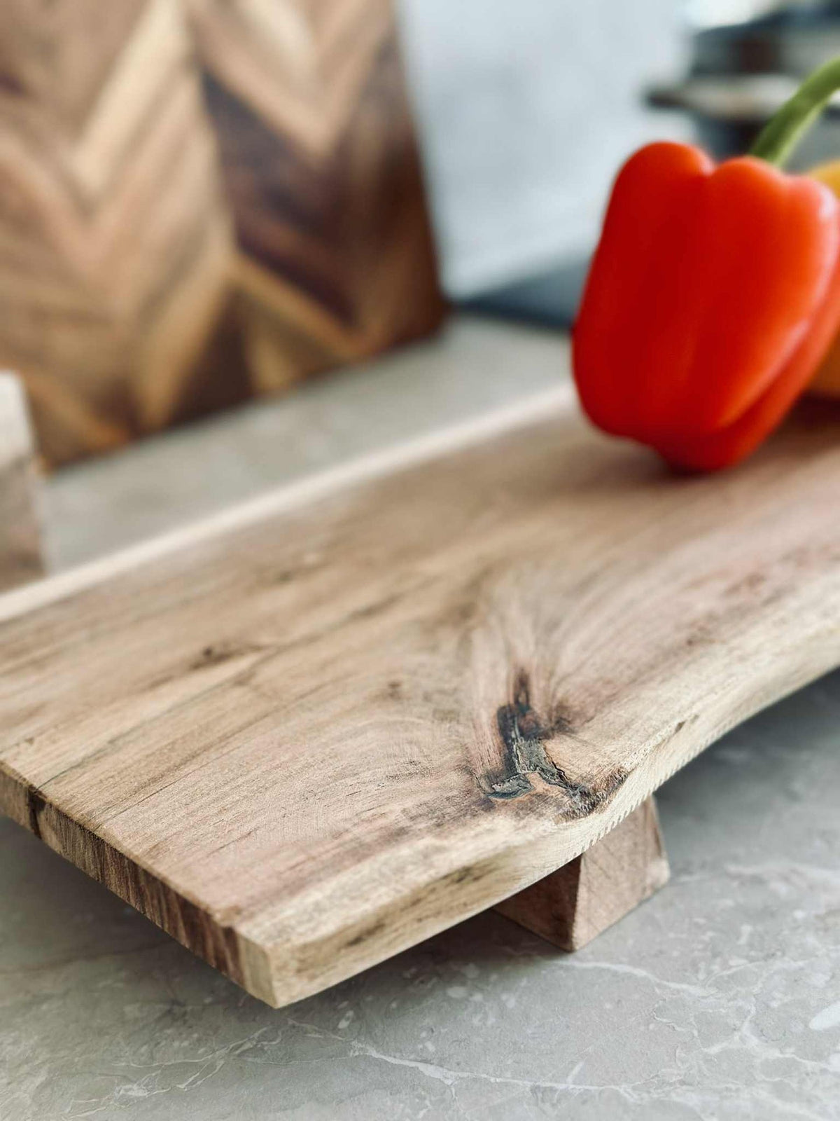 Serveerplank met poten - 40cm.