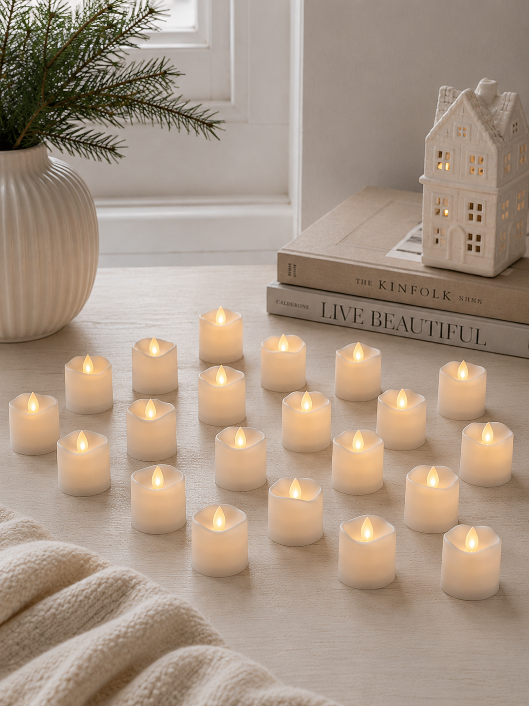 20-pack kleine LED blokkaarsen