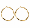 Oorbellen Hope gedraaid Large - 18k verguld