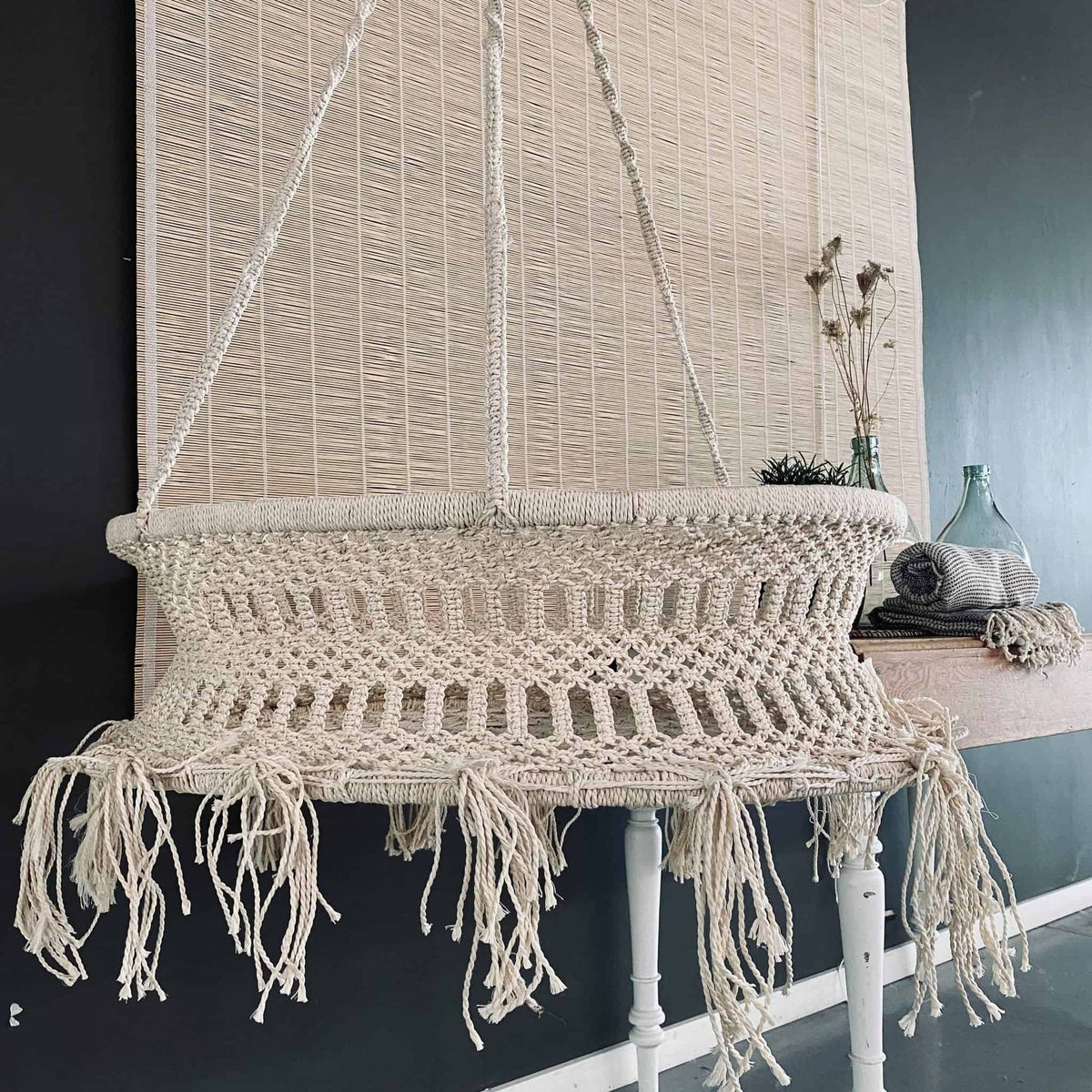 Babyvugge / Gynge i jutesnor - 1 stk tilbage - VIAMAJA.DK