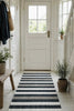 Mat Recycling streep - 50x80 Grijs/beige/naturel