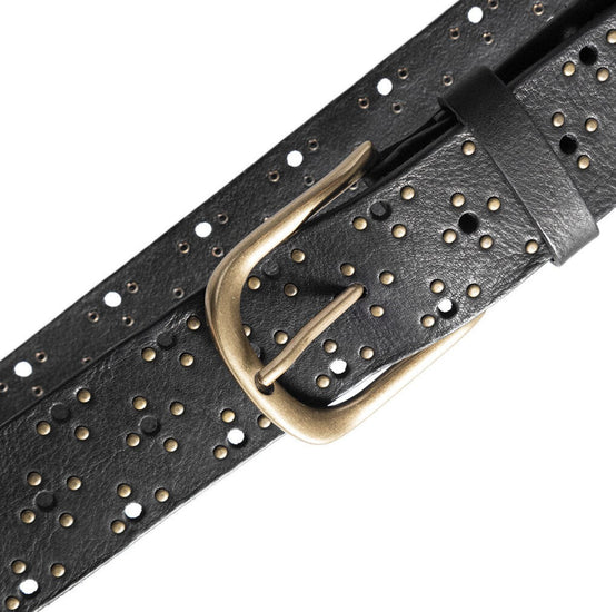 Bælte black leather - VIAMAJA.DK