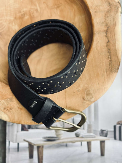 Bælte black leather - VIAMAJA.DK