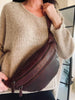 Heuptas LINA - Donkerbruin leer