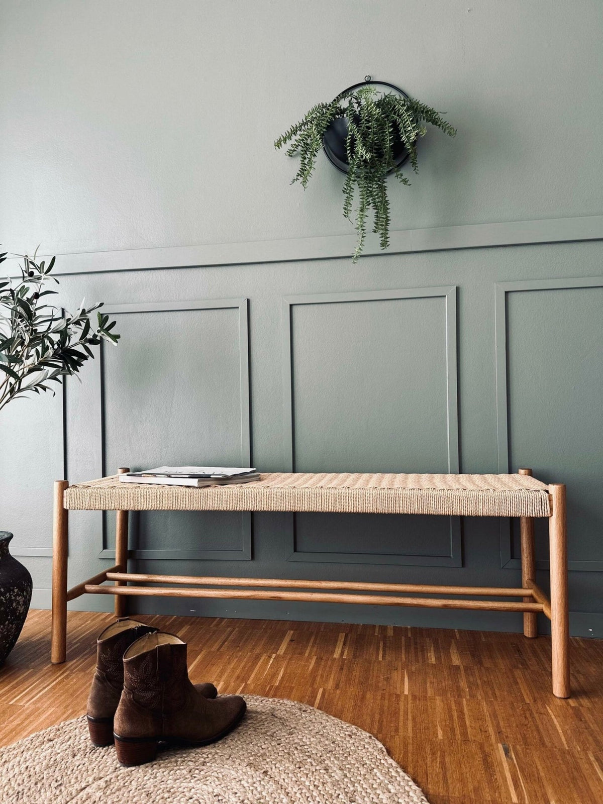 Bænk Eg natur - 120 cm - VIAMAJA.DK