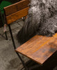 Bank in ijzer en gerecycled hout