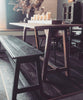 Bank van massief gerecycled hout - Zwart