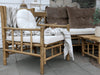 Bamboe fauteuil incl. canvas kussen