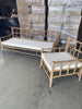 Bamboe bank + bamboe fauteuil - AFHALEN AANBOD