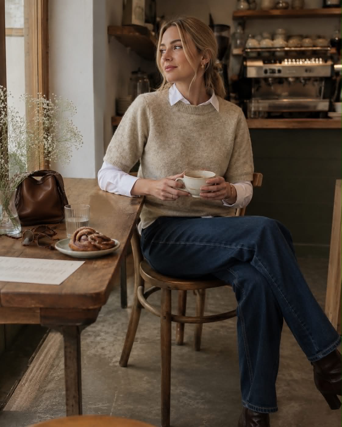 Knit met 3/4-mouwen - Fango