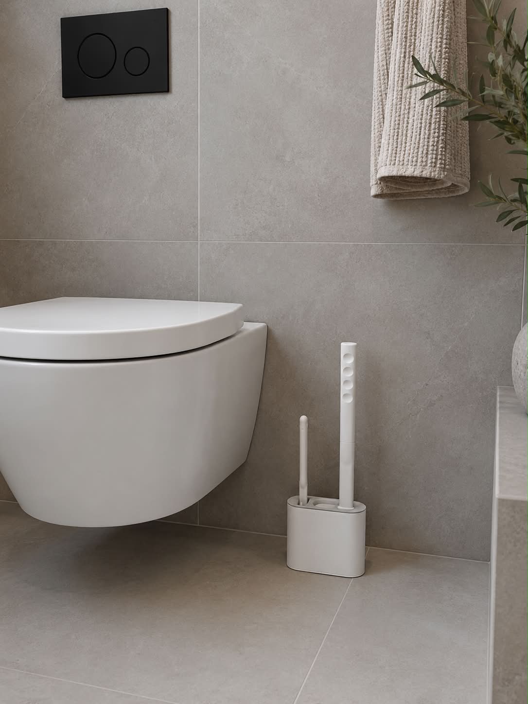 Toiletborstel Siliconen set met 2 borstels