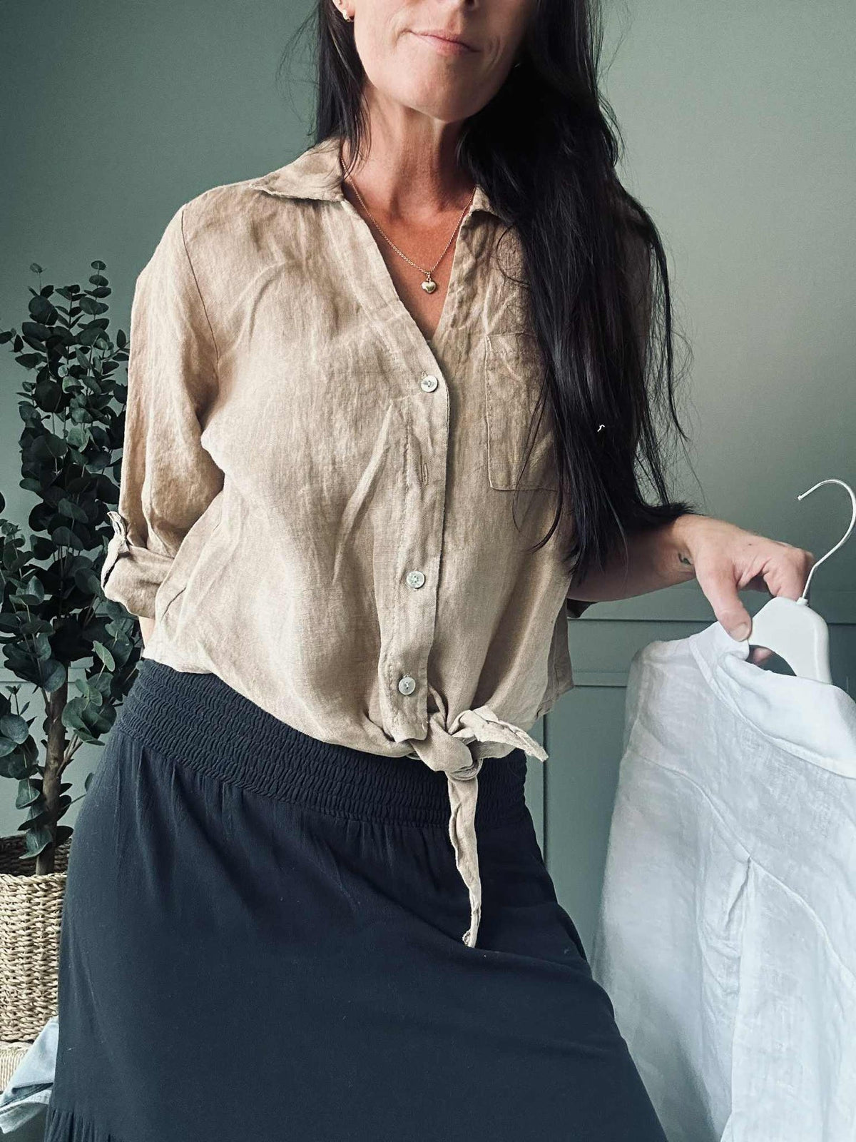 Blouse NALA camel - 100% linnen