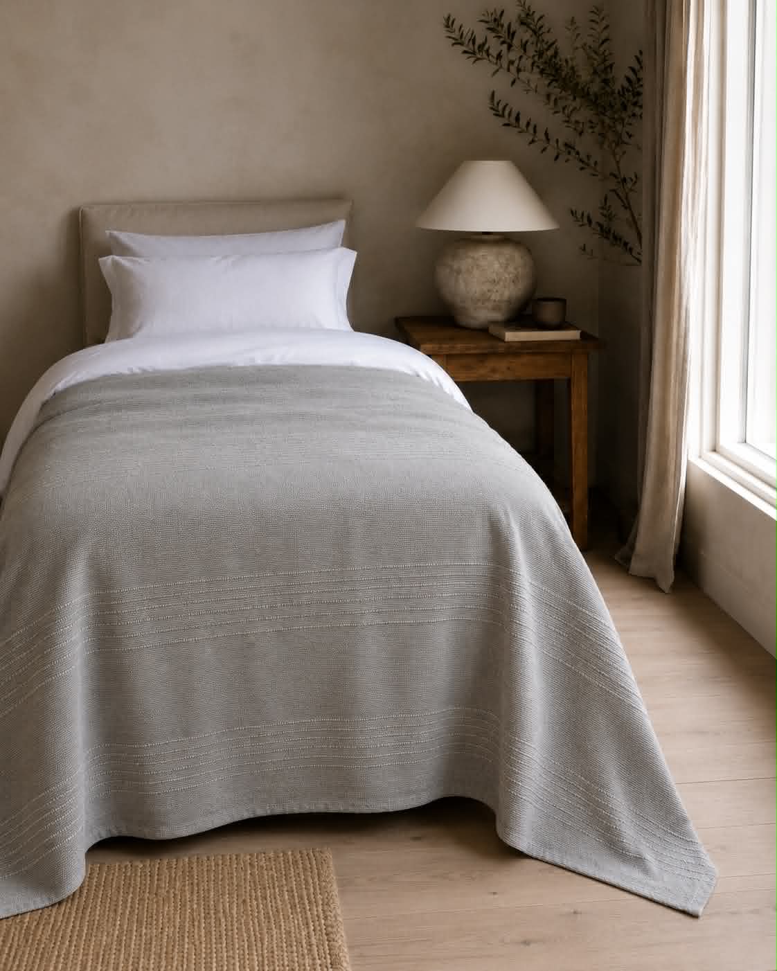 Bedsprei Taupe 150 x 220