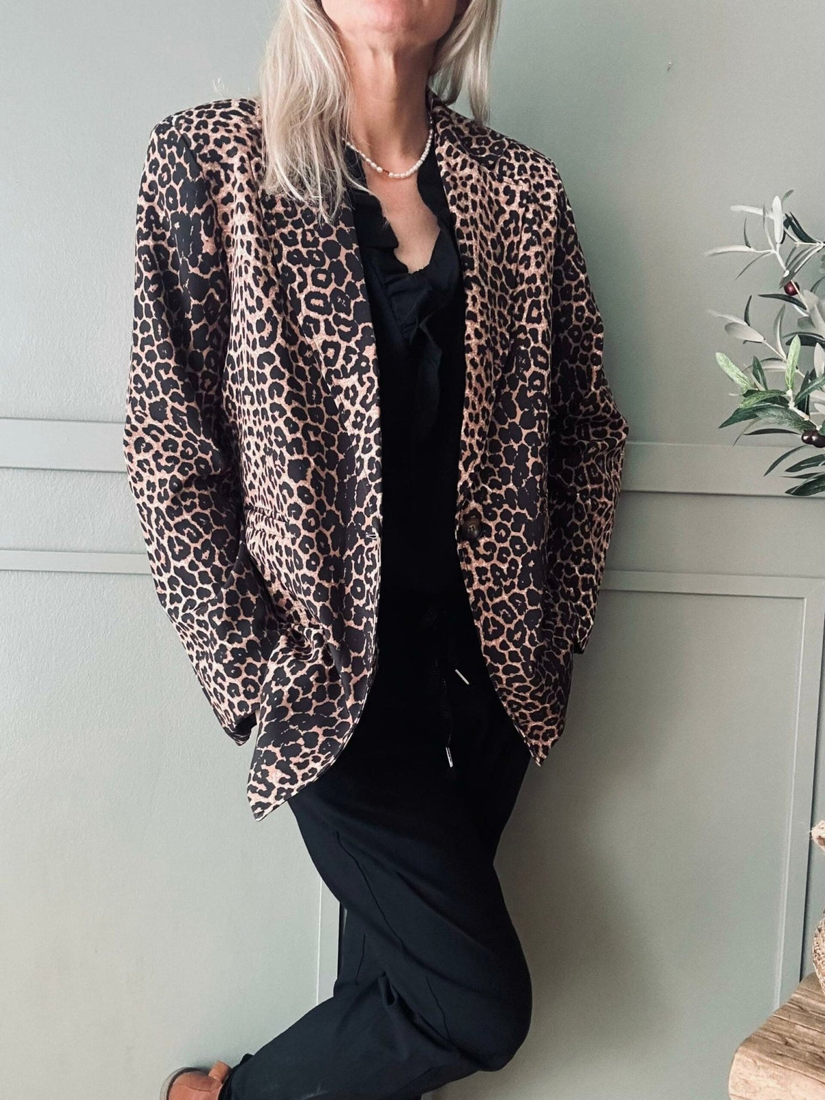 Blazer Leopard dark - VIAMAJA.DK