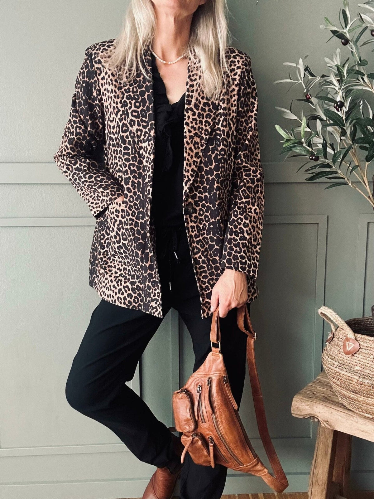 Blazer Leopard dark - VIAMAJA.DK