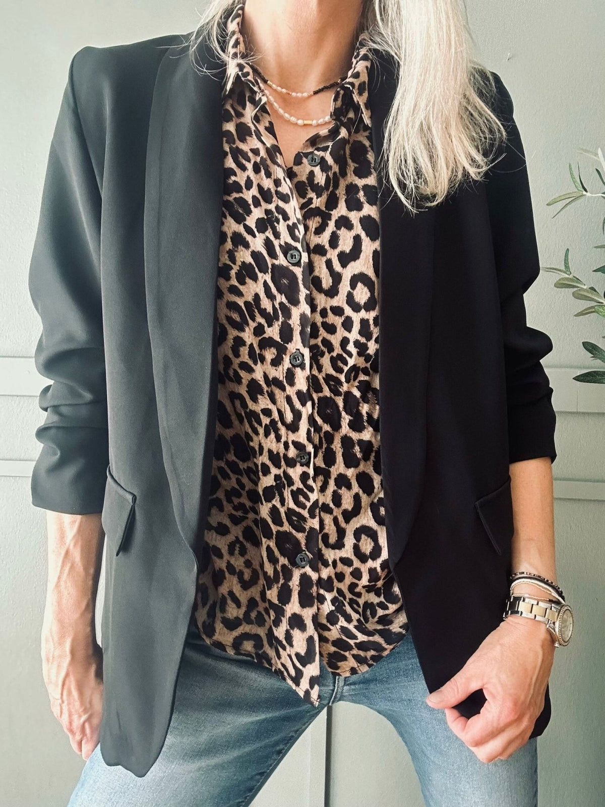 Blazer med 3/4 ærmer – Black - VIAMAJA.DK