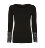 Blouse BASIS met kanten details – Black