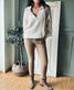 Bluse i vaflet bomuld – Beige - VIAMAJA.DK