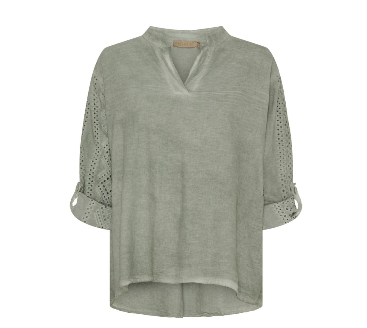 Bluse – Kaki Cold Wash - VIAMAJA.DK
