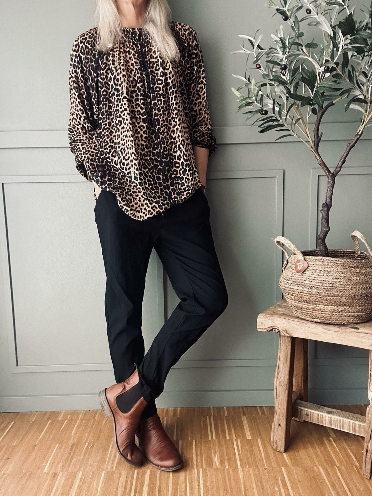 Bluse Leopard - VIAMAJA.DK