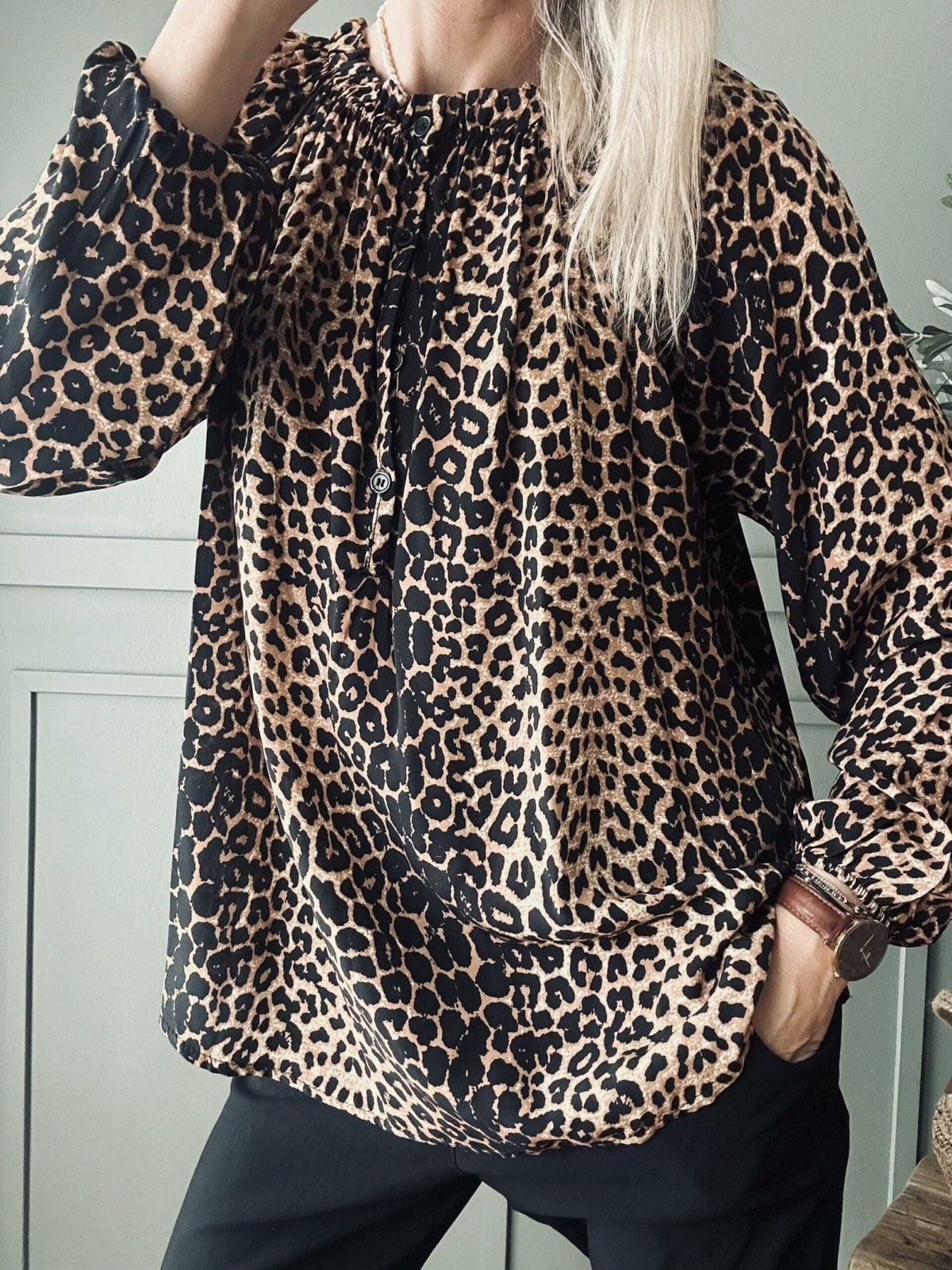 Bluse Leopard - VIAMAJA.DK