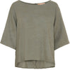 Blouse met knopen – Soft military linnenmix