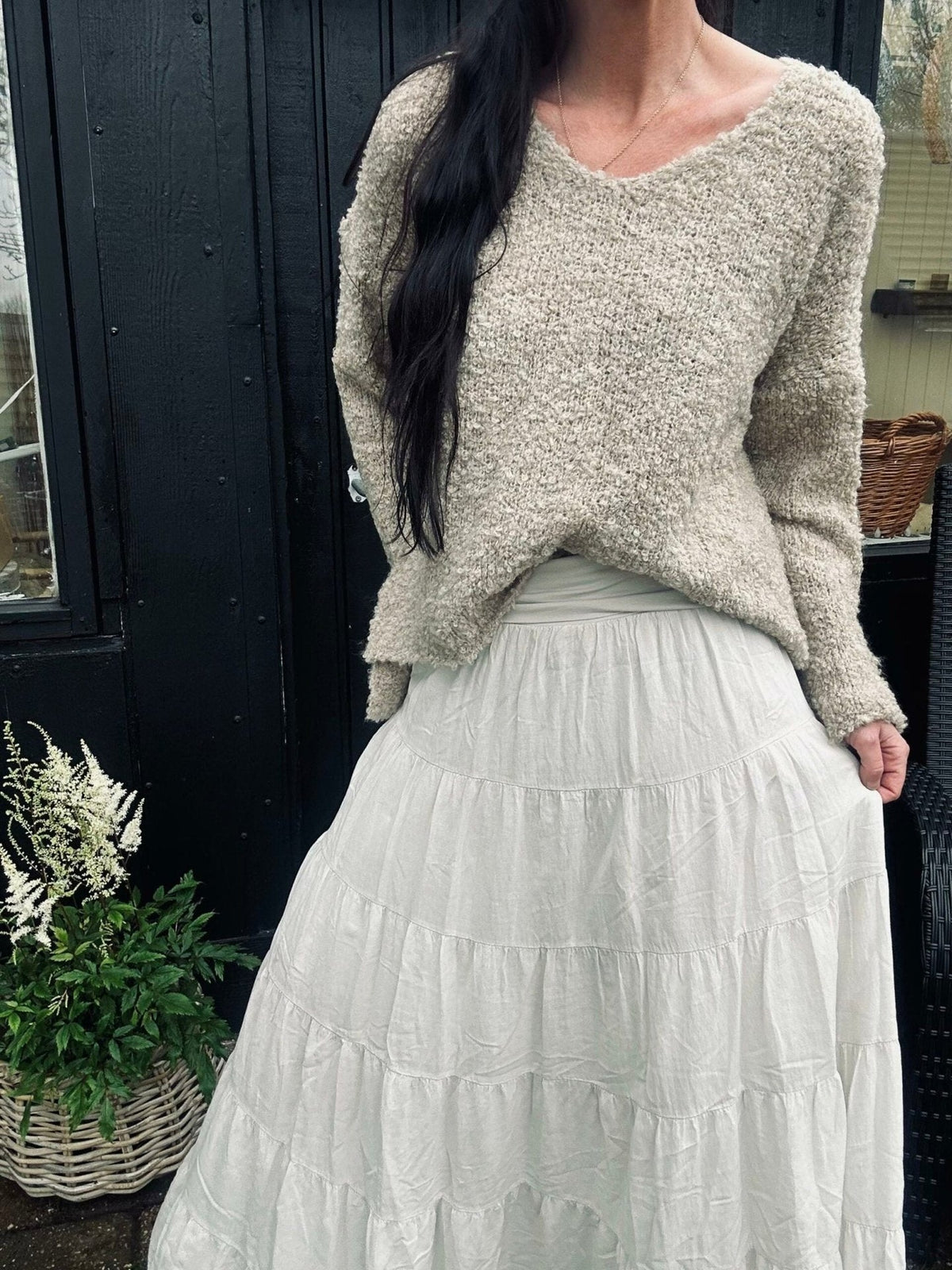 Bluse Naomi beige - VIAMAJA.DK
