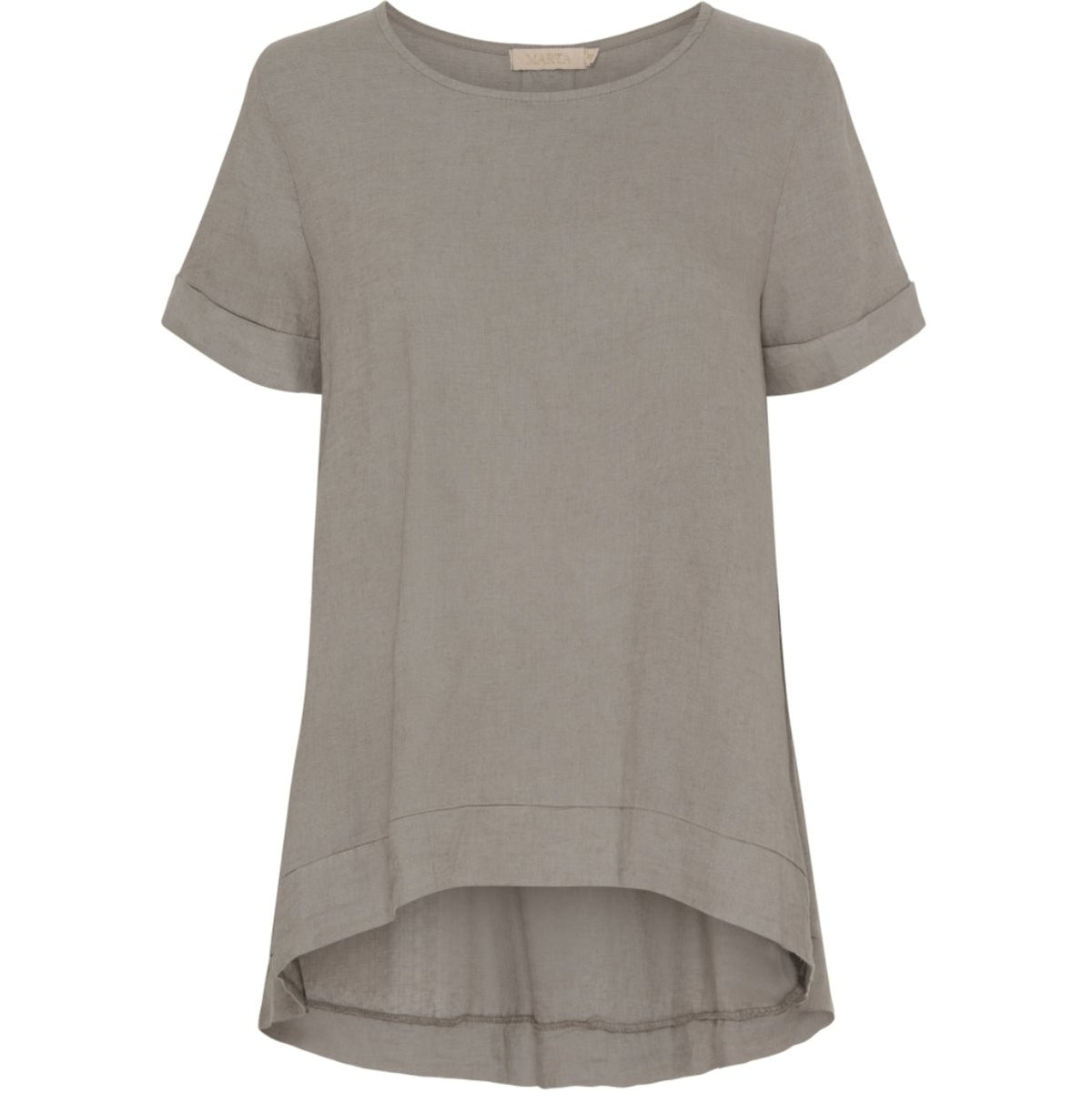 Bluse oversize hør – Fango / beige - VIAMAJA.DK