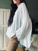 Blouse Summer white met ballonmouwen