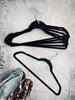 Hangers in zwart fluweel - Set van 6 stuks