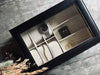 Box voor sieraden en horloges - Zwart met glazen deksel