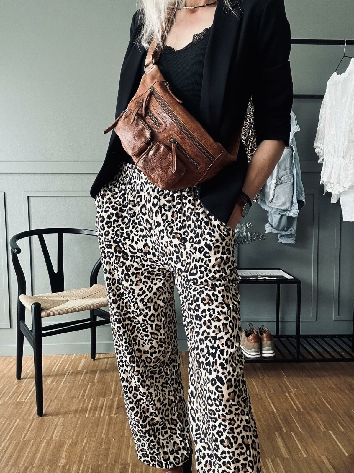 Bukser Leopard Loose fit - VIAMAJA.DK