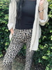 Broek Leopard met stretch - Taupe