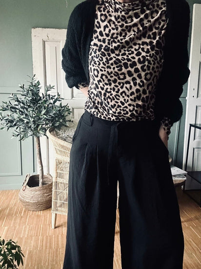 Bukser med høj talje - Sort - VIAMAJA.DK