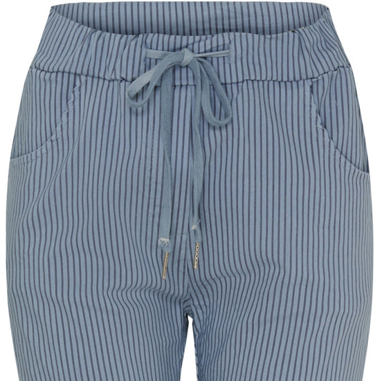 Bukser soft jeans med strib - VIAMAJA.DK