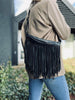 Bumbag COW Black - met franjes