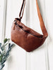 Bumbag KATIE gevlochten - Dark cognac