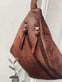 Bumbag LOCK - Dark cognac - VIAMAJA.DK