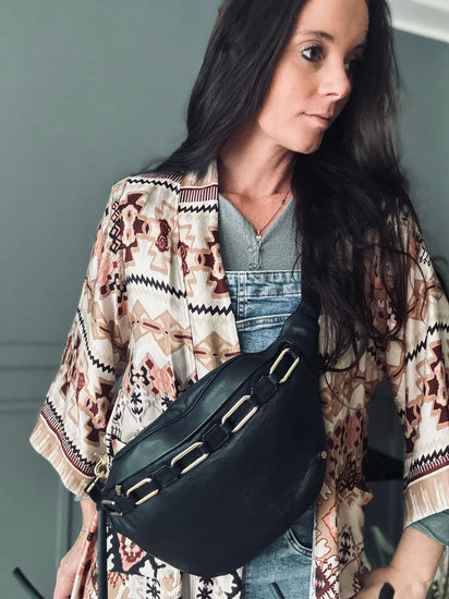 Bumbag Paula Gold i blødt lammeskind - VIAMAJA.DK
