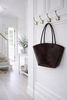 Shopper croco in leer - Brown